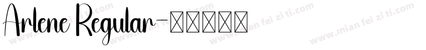 Arlene Regular字体转换